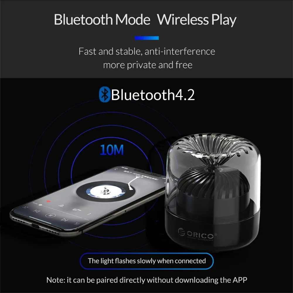 Беспроводная мини Колонка Orico Bluetooth 4 2 звуковая система объемная стереосистема