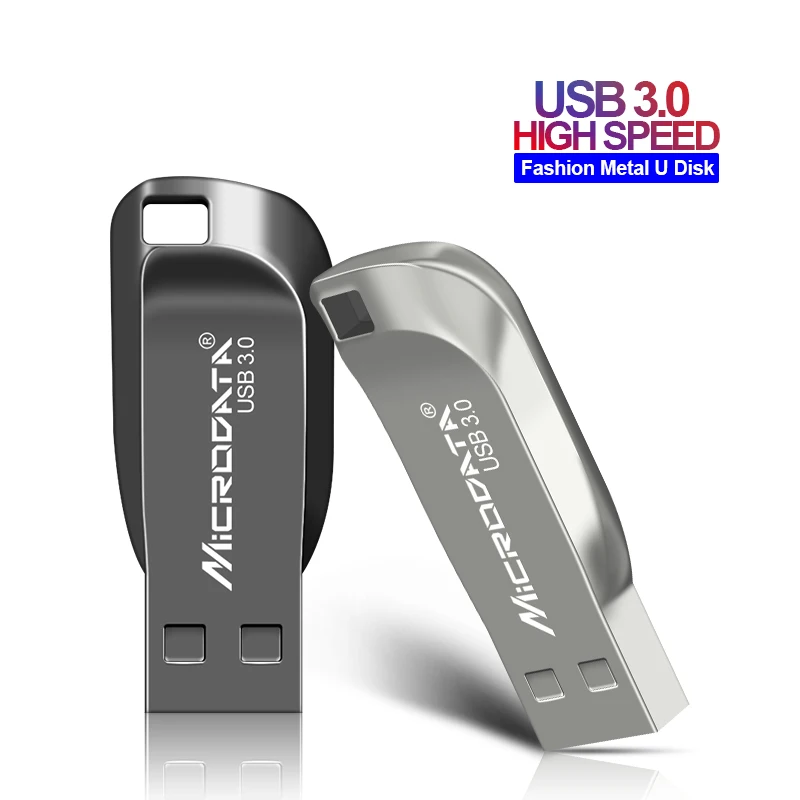 Серебристый/черный металлический USB флеш-накопитель Usb 3 0 64 ГБ 128 высокоскоростной