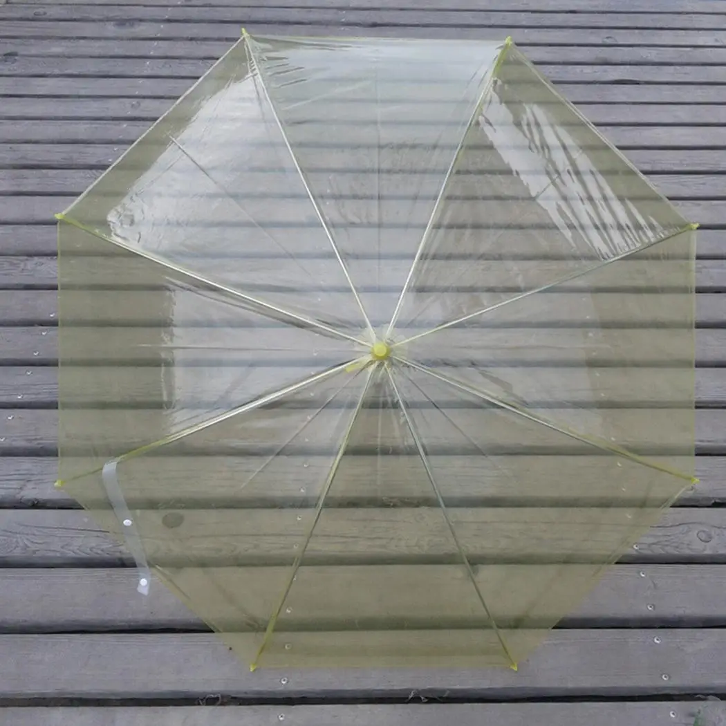 Унисекс длинная ручка прямая палка прозрачный 8 зонтов геометрический купол
