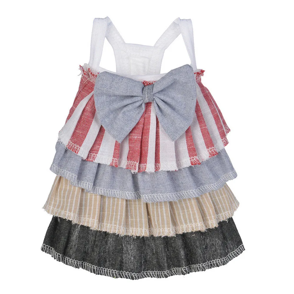 Transer Vestido Perro; сезон весна-лето; юбка-торт с бантом; маленькое платье; костюмы для собак; Модная одежда для домашних животных; 18 Dec14