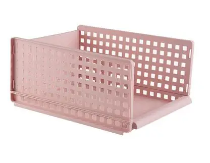S-pink Домашняя спальня кованая подвесная корзина для общежития корзины для хранения двухъярусная кровать стеллаж для хранения простая Студенческая Полка на стенку кровати - Цвет: S-pink