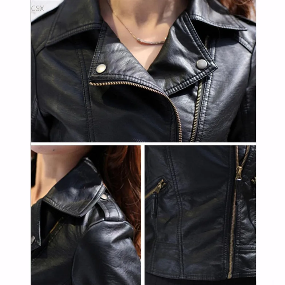 Модное женское зимнее приталенное байкерское мотоциклетное пальто из мягкой