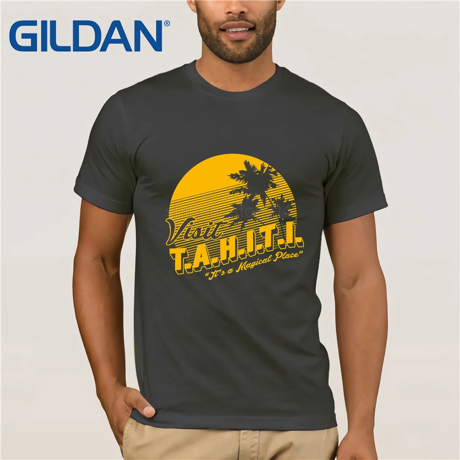 Ревелские агенты на пляже посетите Tahiti|Мужские футболки| |