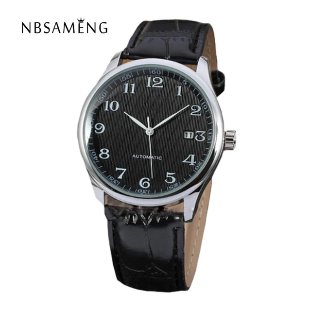 Часы мужские механические с автоподзаводом и кожаным ремешком LZ305|masculino|masculinos