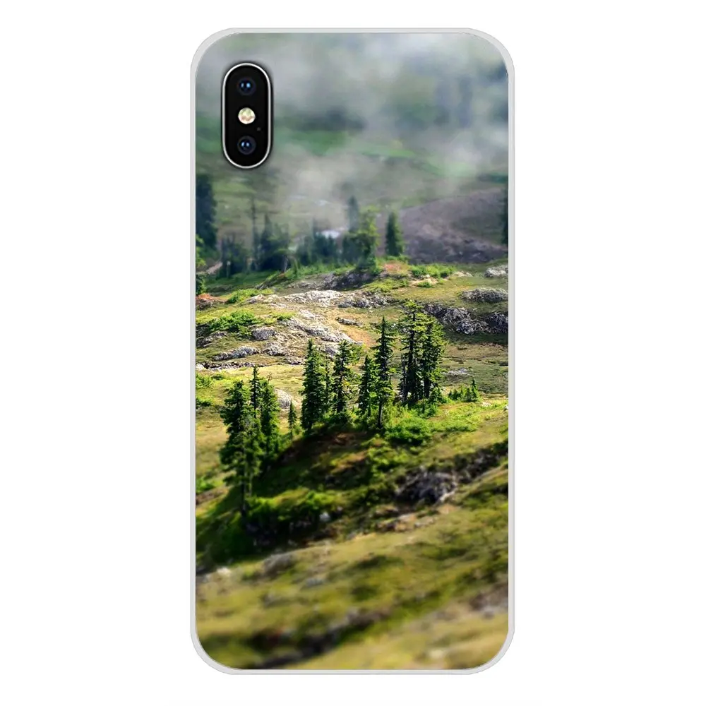 Мягкие прозрачные чехлы для Xiaomi Redmi 4A S2 Note 3 3S 4 4X 5 Plus 6 7 6A Pro Pocophone F1 Mountain Forest Clouds
