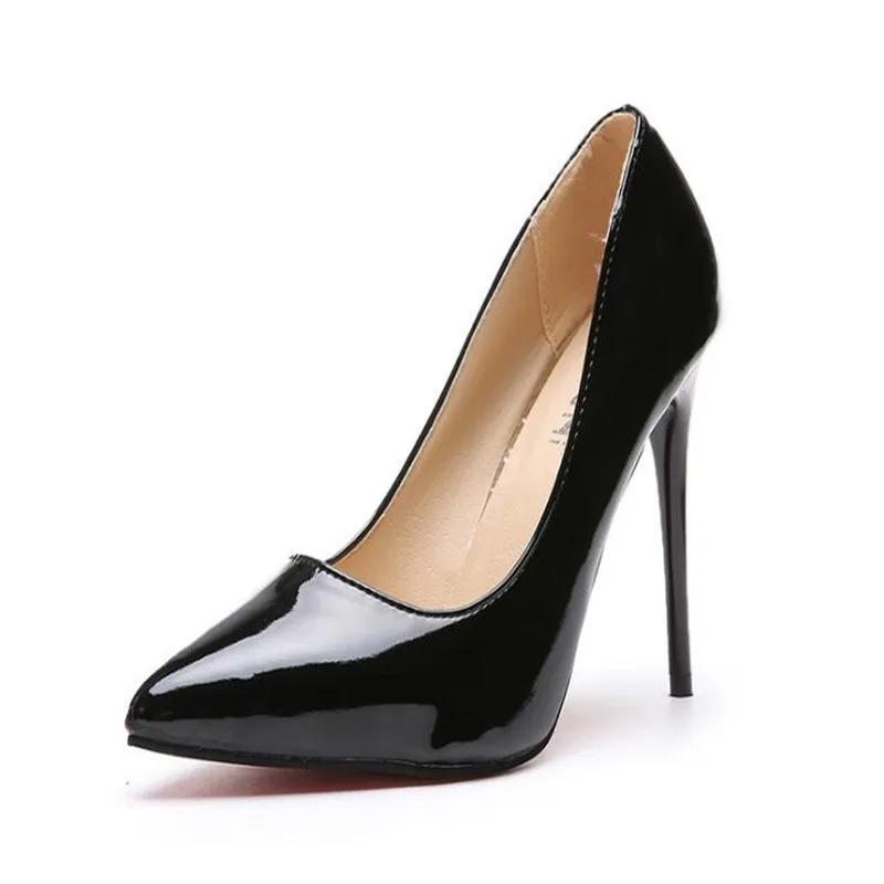 Tacones/обувь женские туфли-лодочки на высоком каблуке 11 см; пикантные женские свадебные туфли с острым носком; Talon Femme черные туфли на каблуке; большие размеры 35-44