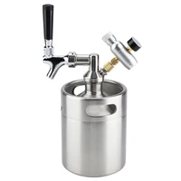 2l mini stainless steel beer brew keg with faucet pressurized home brewing craft beer dispenser growler mini beer keg system