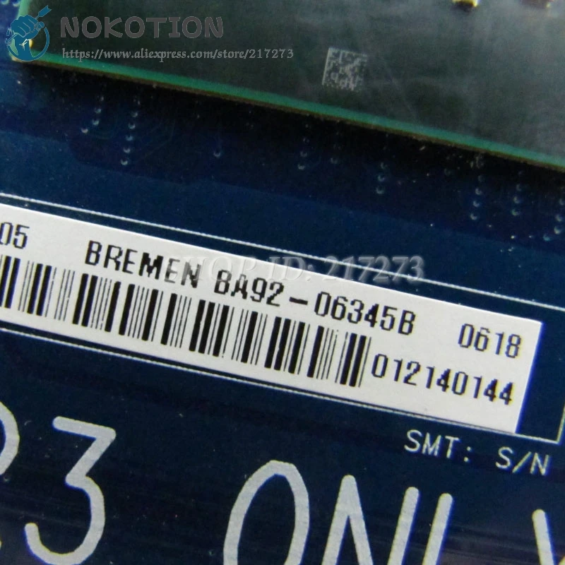 NOKOTION для Samsung NP-R530 R530 материнская плата ноутбука DDR3 PM45 Бесплатный процессор GT310M