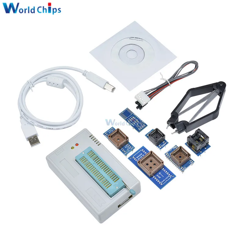 1 комплект 13000 ICs TL866CS программист USB 2,0 EPROM флэш-биос 6 адаптер PLCC IC универсальные программисты TL866A высокая скорость
