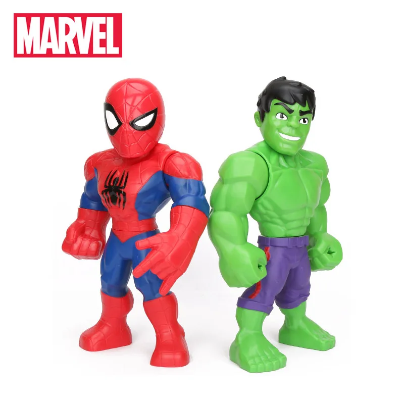 25 см Marvel Super Hero Adventures Sha Mega Green Халк Американский капитан ПВХ фигурка Коллекционная