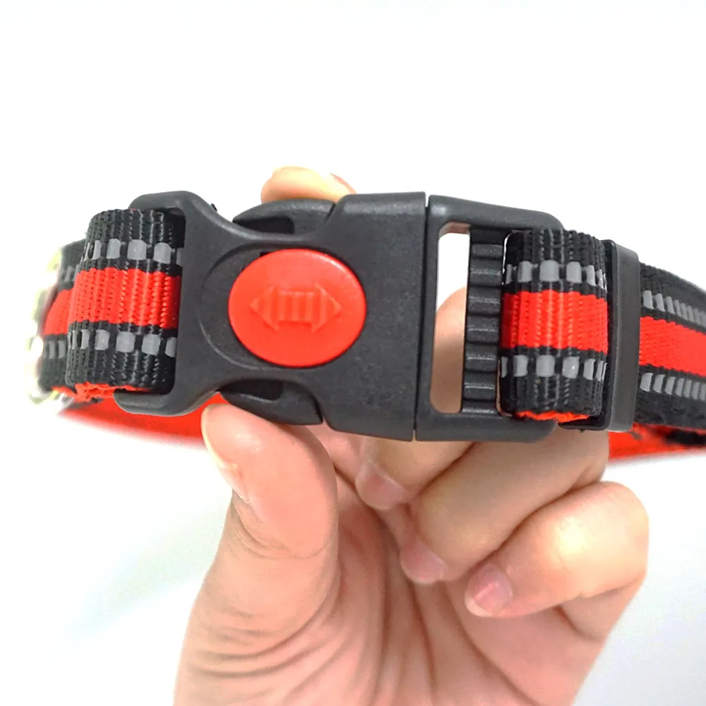 Регулируемый отражающий для собак ошейники нейлоновая сетка мягкий