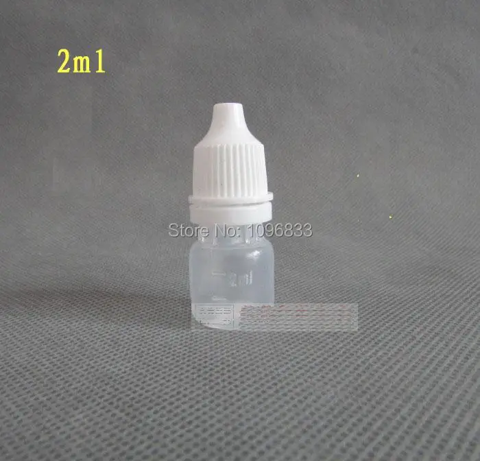 100 шт./лот 2 мл мини пластиковая бутылка капельница с защитой от вскрытия для глаз