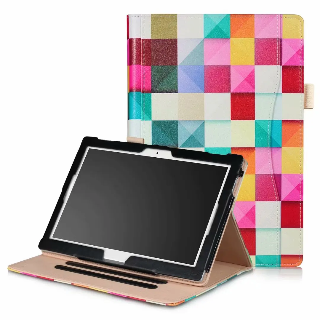 HLF Тонкий флип-Кошелек из искусственной кожи чехол для lenovo Tab E10 TB-X104F чехол для Tab 4 10 TB-X304L Tab 4 10 Plus TB-X704L Чехол+ пленка+ ручка - Цвет: HLF