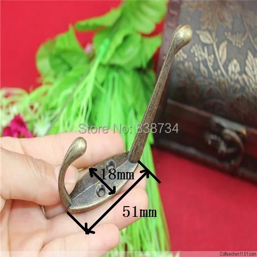 Настенное крепление для халата из античной латуни 10 шт. 90*51*18 мм | Обустройство