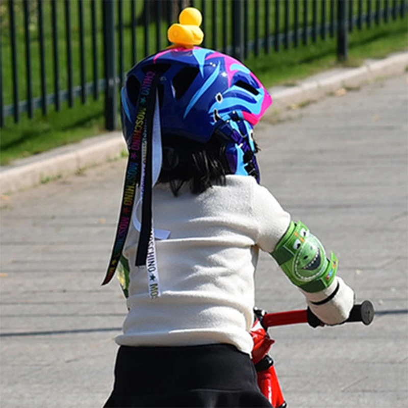 Желтая мультяшная утка шлем велосипедный Головной фонарь велосипедная игрушка