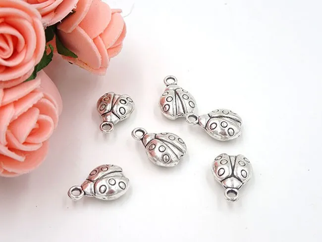 15*10 мм Подвески Божья коровка Модные металлические подвески для изготовления