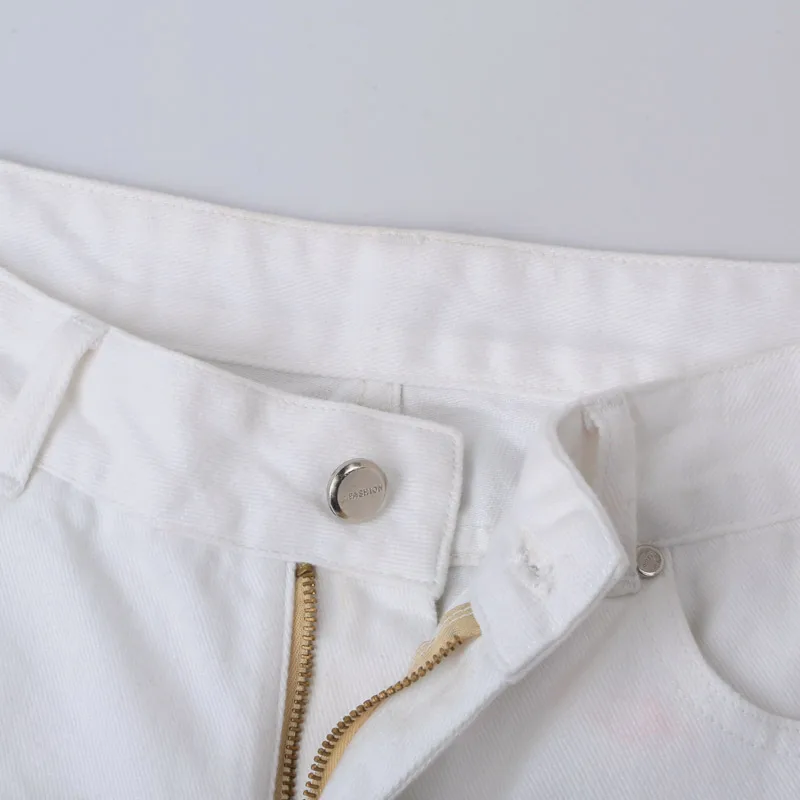 Вери Гуде Для женщин белые джинсы Рваные брюки-карандаш |