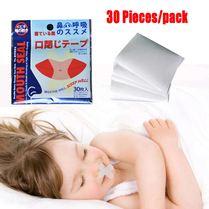 

30pieces/pack Kid's Anti Snore Stickers Anti-snoring Device Adult Relieve Snoring Paste Nose Snore Stopping Close Mouth Sticker