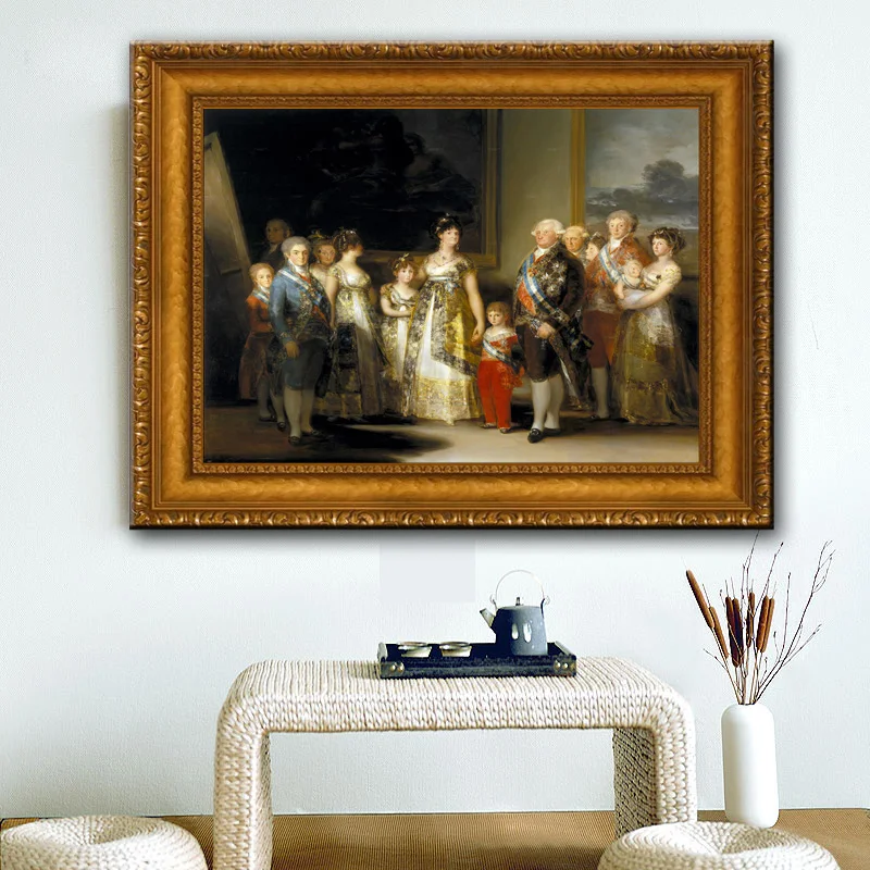 Ручной масляной живописи классической суд людей дворец вообще семья хлопок