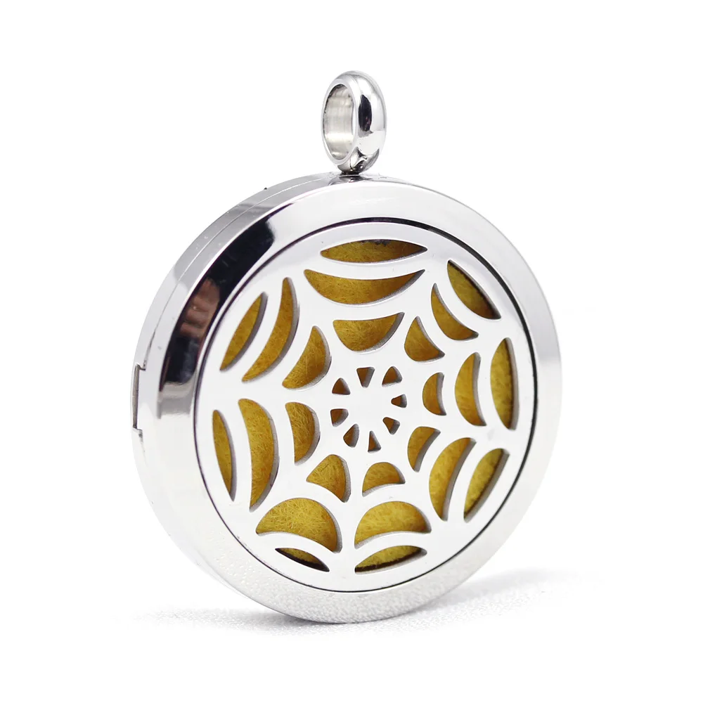 30 мм 316L нержавеющая сталь cobweb дизайн ароматерапия эфирное масло диффузор