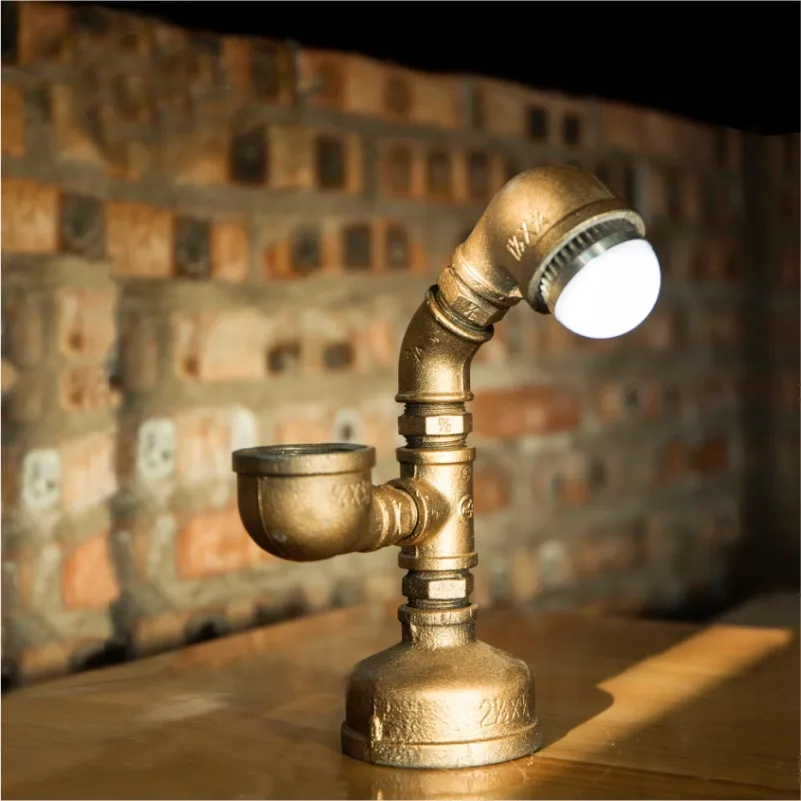 Популярная промышленная настольная лампа в стиле стимпанк на заказ светодиодная