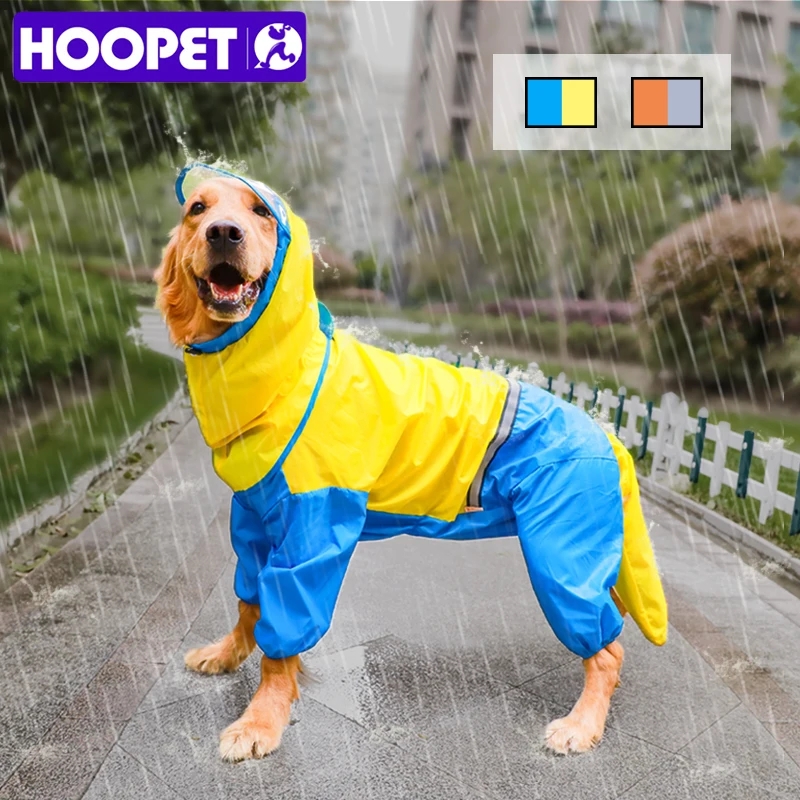 HOOPET собака Riancoat комбинезон дождевик для собак плащ Лабрадор водонепроницаемый Золотая куртка для ретривера