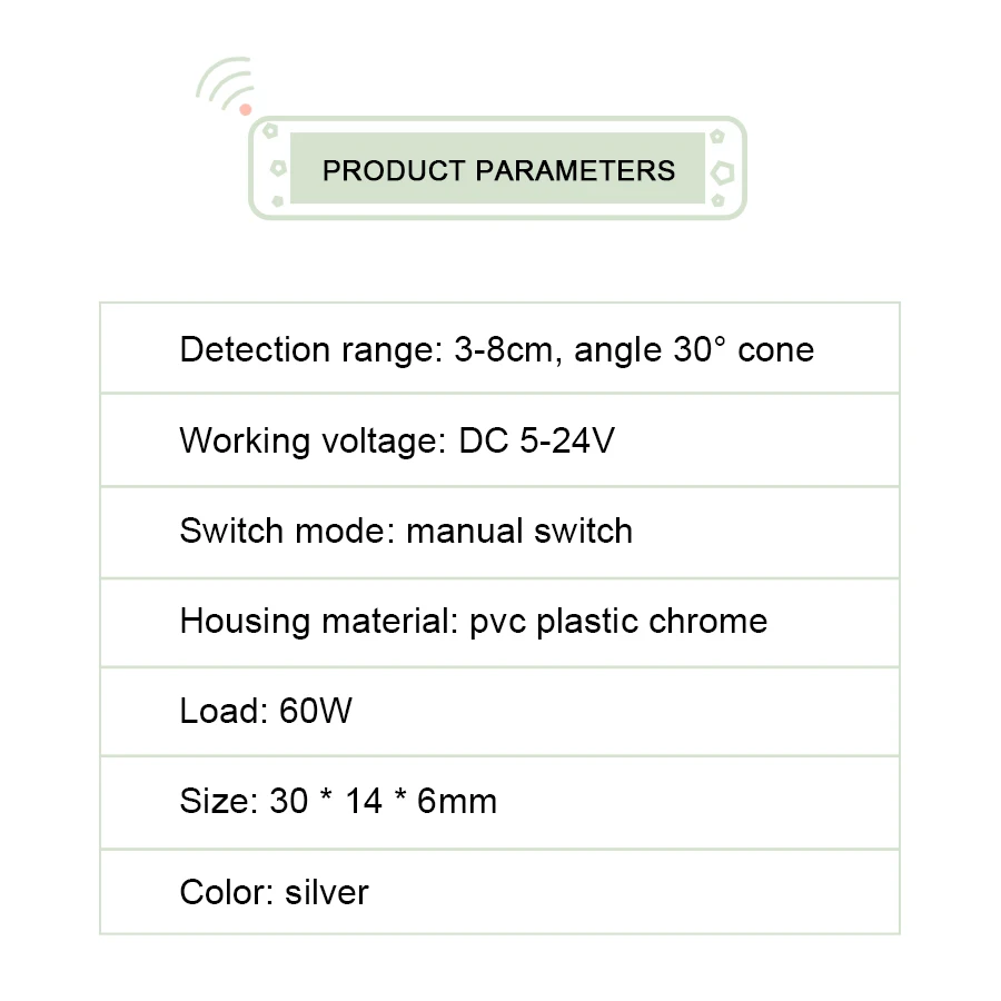 Переключатель с ИК датчиком движения для рук 12 24 В постоянного тока 5 А 8