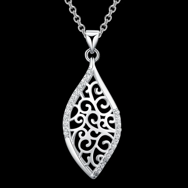 Оптовая продажа ювелирных изделий с серебряным покрытием модное ожерелье