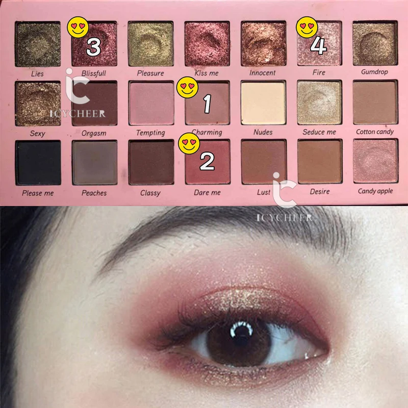 Febble 21 Цвет Тени для век PressedGlitter Shimmer МАТОВЫЕ Красные Тени Палетка с дымчатыми оттенками макияж тени для век Палитра hua для красоты