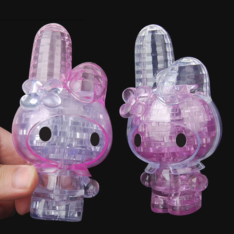 DIY флэш Банни забавный кролик 3D кристалл Паззлы IQ разведки игрушки головоломки