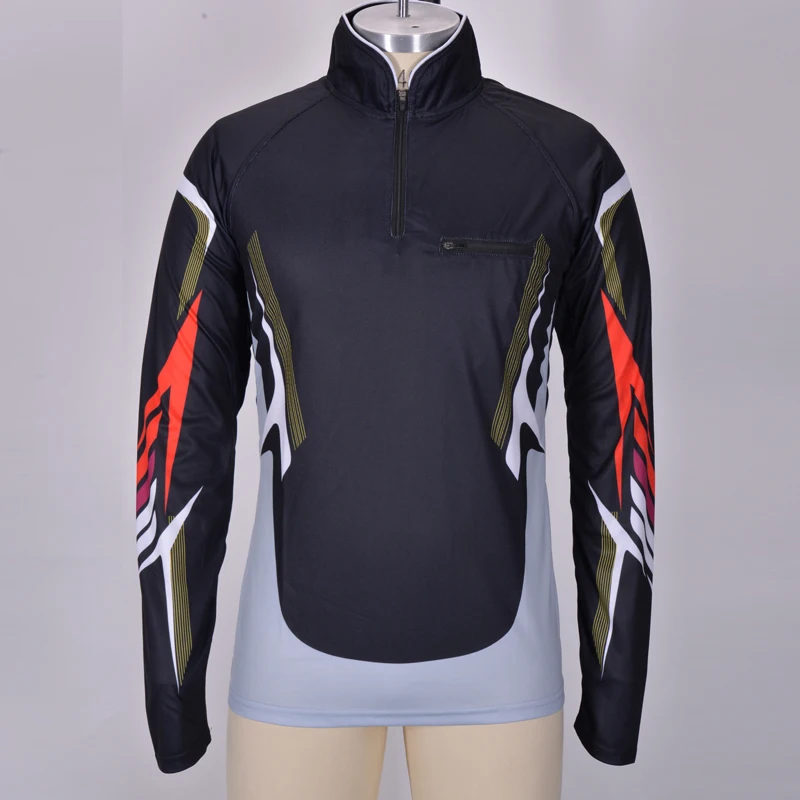 Одежда для рыбалки большого размера Влагоотводящая дышащая футболка с длинным