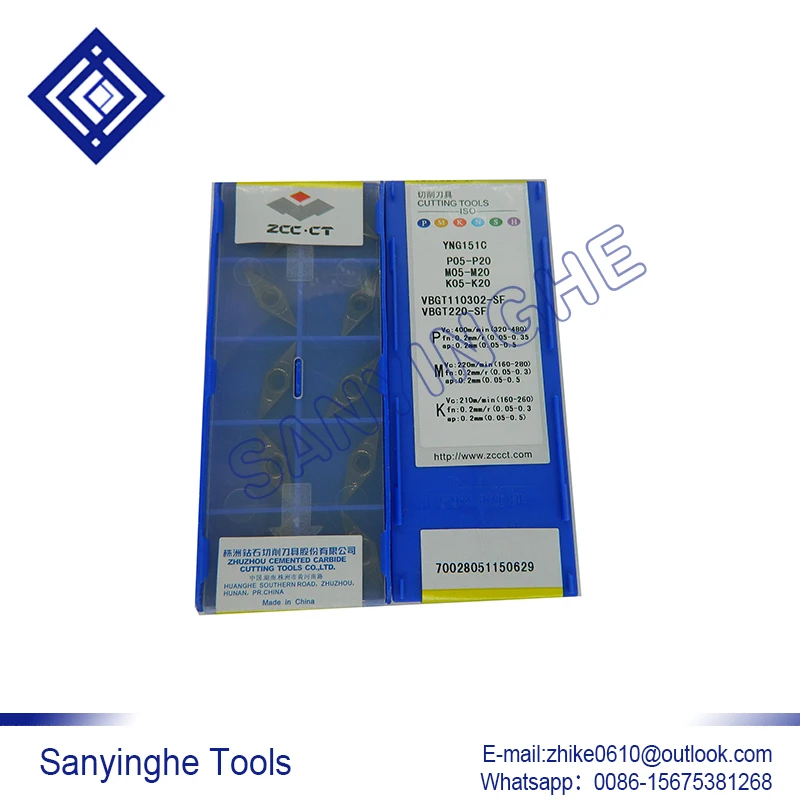 

10 шт./лот YNG151C VBGT110302-SF cnc карбидные Токарные вставки