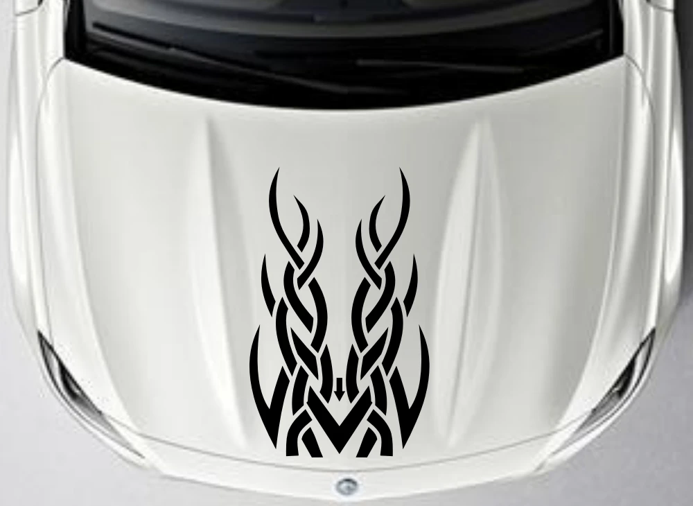 Автомобильные наклейки виниловые гоночные классические с мотивом пламени 15 5x24 5