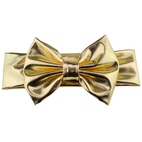 22 Baby Girls Headband Fashion Glitter Leather Bow Knot Head Bandage Kids Toddlers Head Wrap Hair Band Infant Clothes Accessories - Цвет: 22