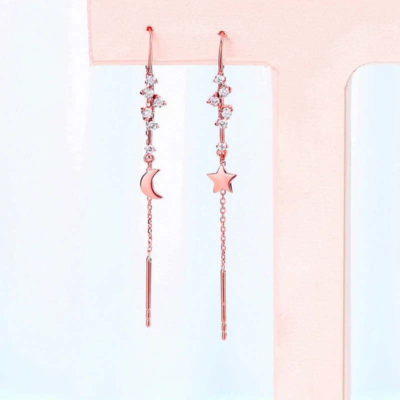 JXXGS 3A кубический циркон ювелирные изделия 14 к золотые серьги Модные розовое