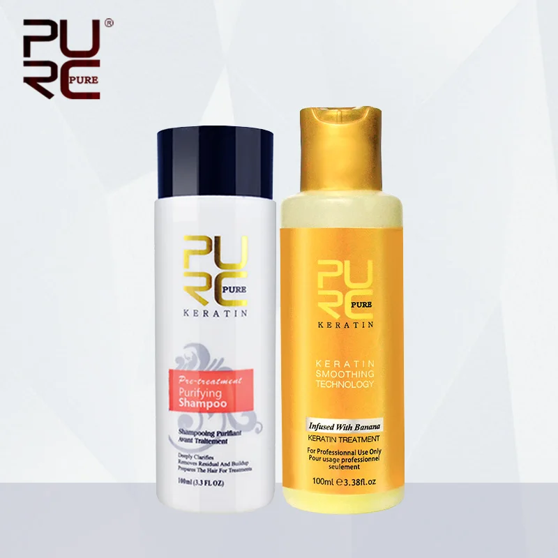 

11.11 PURC 12% 100ml Banana flavor Brazilian keratin treatment Set Straightening hair Repair damage dry hair for Hair Care Set