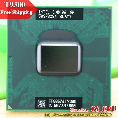 Бесплатная доставка процессор intel Core 2 Duo T9300 CPU 6M кэш/2 5 ГГц/800/двухъядерный Socket 479