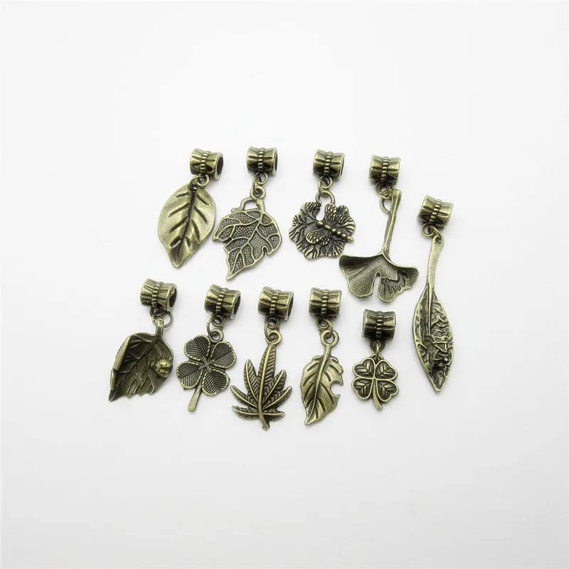 Смешанный Якорь 20 шт./лот винтажный кулон в форме листа дерева подвески pandora