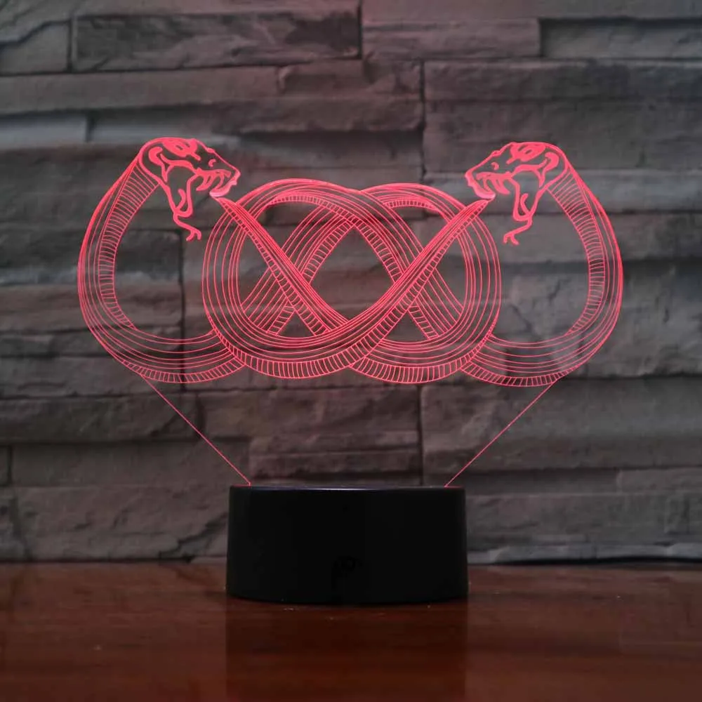 Светодиодный ночник с 3D эффектом комнатное освещение оптической иллюзией