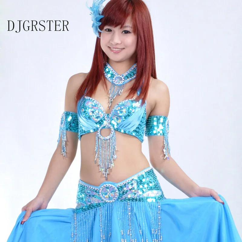 DJGRSTER сцены живота Танцевальный костюм s Профессиональный набор одежды из 3