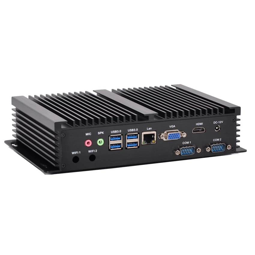 Мини-компьютер безвентиляторный мини-ПК Windows 7 Core i7 5550U i5 4200U 2 * RS232 промышленный
