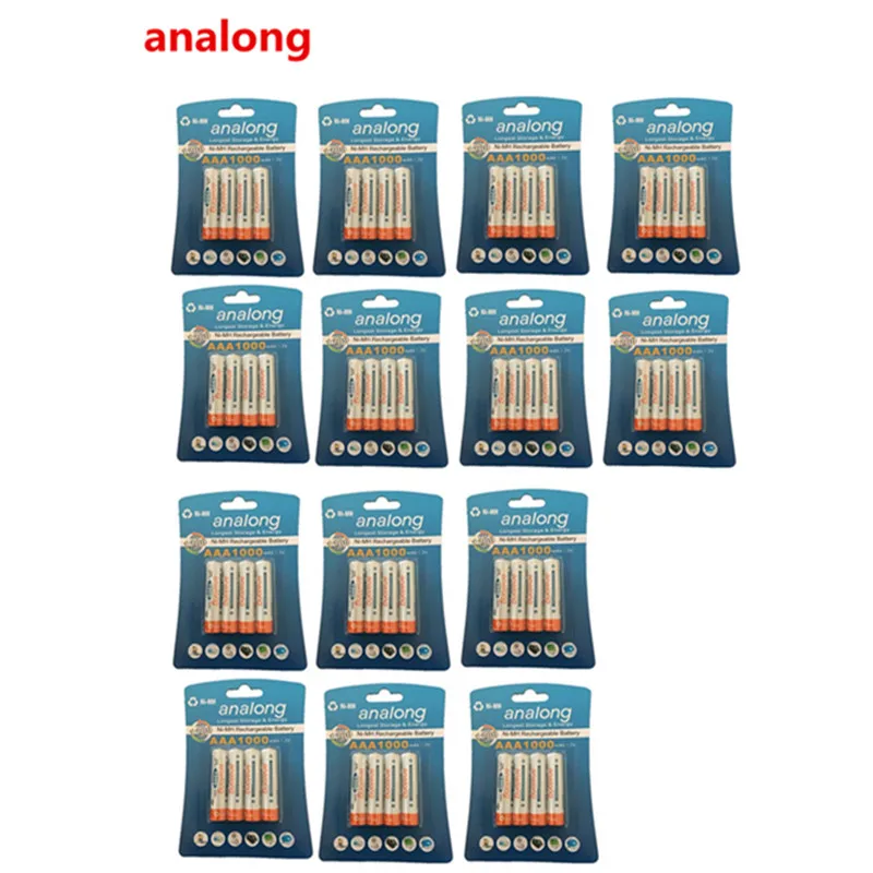 Оригинальная AAA 1 2 V 1000mAh analong перезаряжаемая Ni-MH батарея | Электроника
