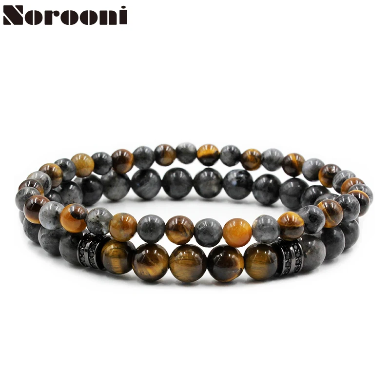 Norooni 2 шт./компл. тигровый глаз искусственный камень очаровательные браслеты