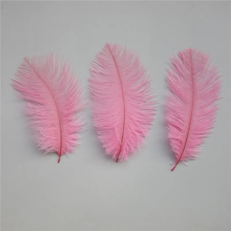 Оптовая продажа 10 шт./лот розовые страусиные перья для рукоделия 15-70 см