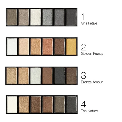 6 цветов Glamorous Smokey Eye блеск Тени для век Палитры Макияж косметический |