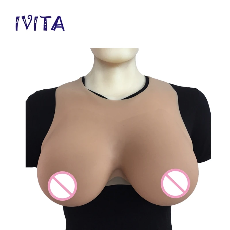 Реалистичная поддельная грудь IVITA 3600 г Suntan Искусственные Силиконовые формы для