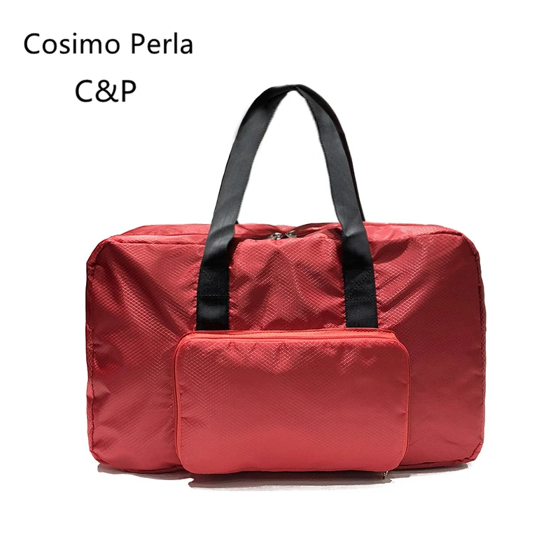 Одноцветная нейлоновая складная дорожная сумка для женщин Большая