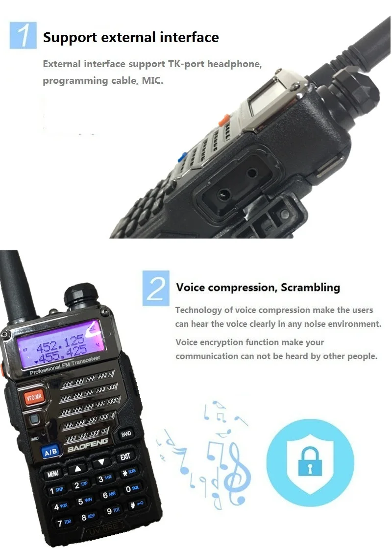 BAOFENG UV-5RE портативная рация радио Amador UHF VHF морская Портативная радиостанция HF трансивер сканер UV 5R Woki Toki