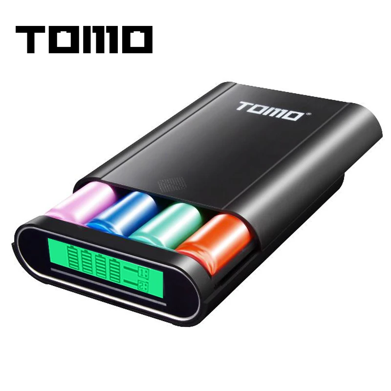 tomo m4 smart power charger power bank case 4 x 18650 lithium ion battery portable diy powerbank box charger for 18650 battery free global shipping