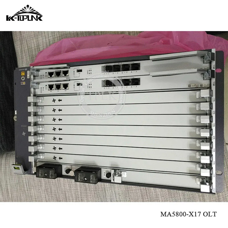 Мазь Хуа Вэй MA5800-X17 OLT Opitcal линии терминал с 2 * МПЛА 4*10G Порты Управление + Пила DC